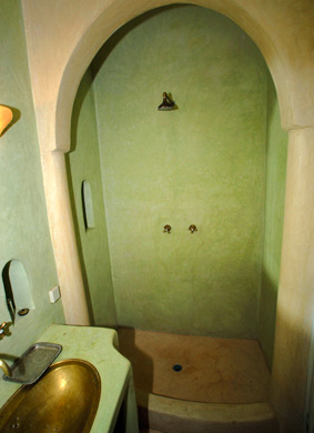 Salle de bain verte