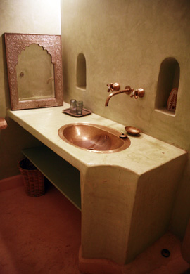 Salle de bain verte